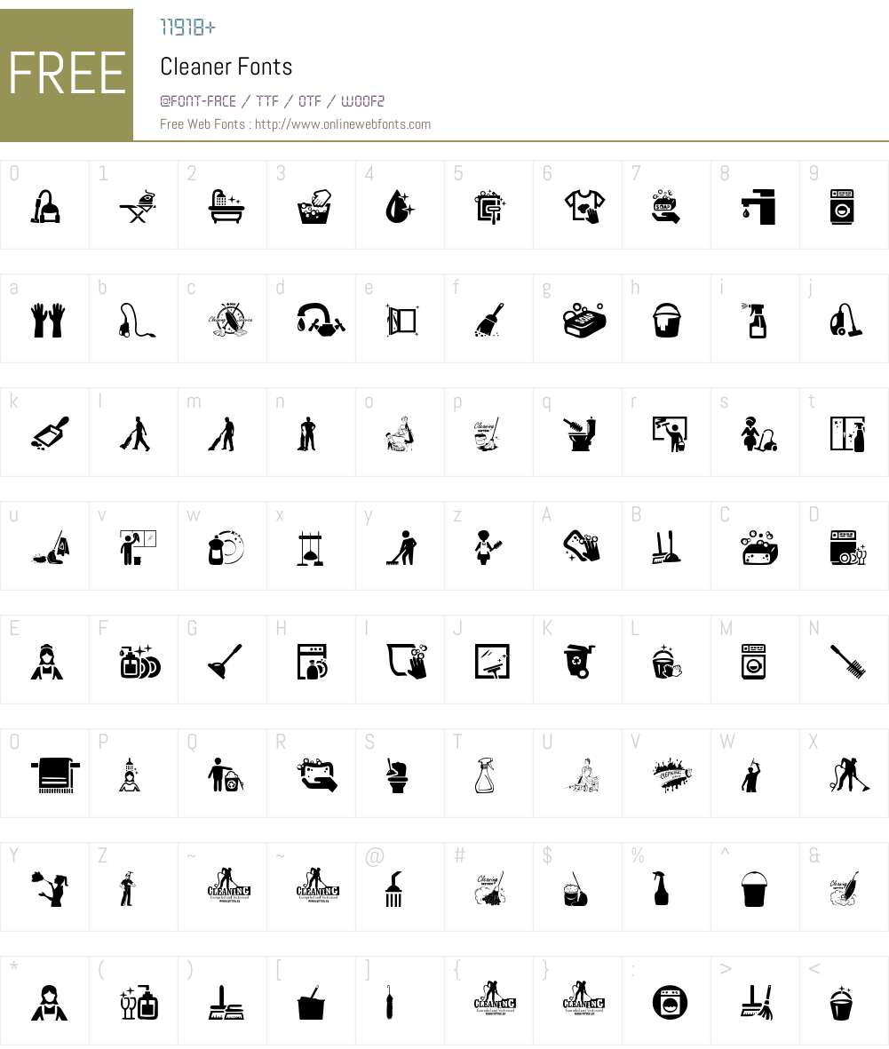 Cleaner 1.00 March 17, 2015, initial release Fonts Free Download ...
