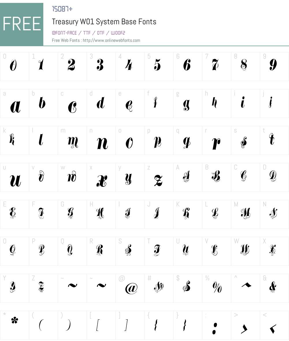 TreasuryW01-SystemBase Font Screenshots