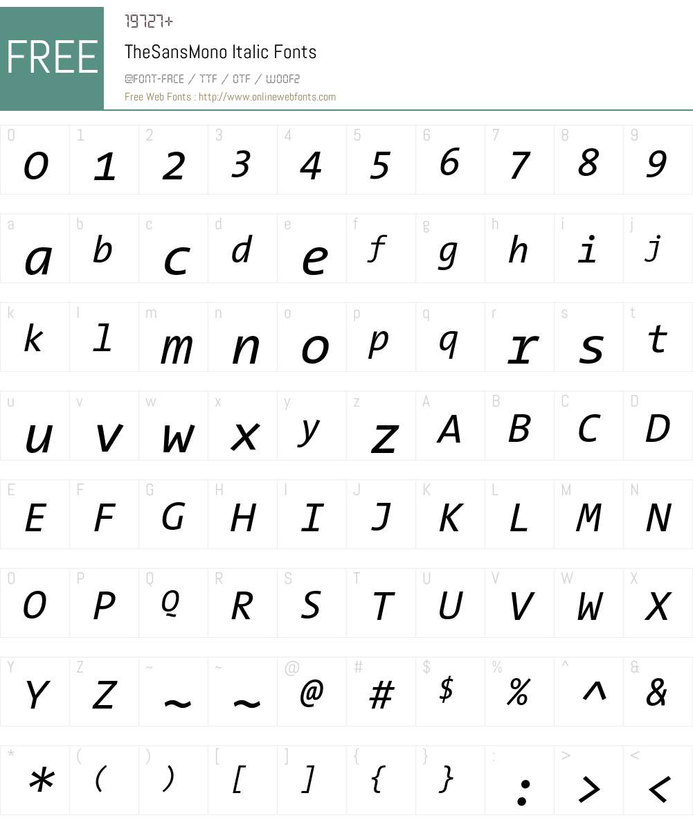 The Sans Mono- Font Screenshots
