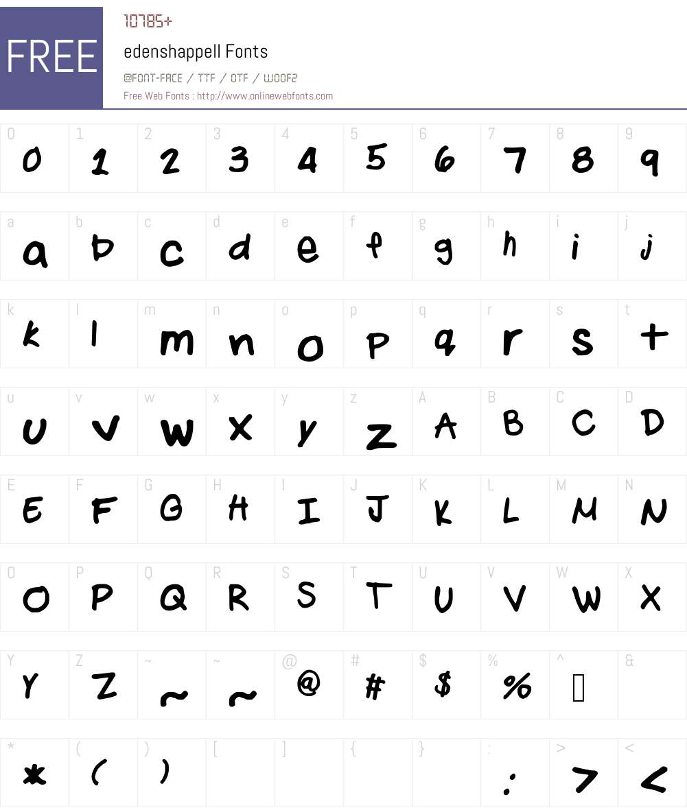 edenshappell Font Screenshots