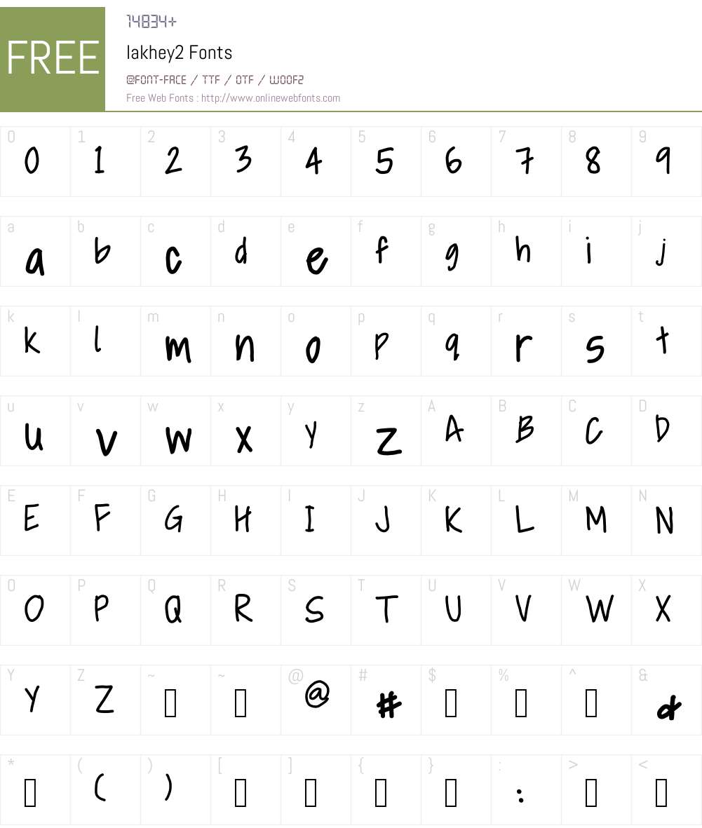 lakhey2 Font Screenshots