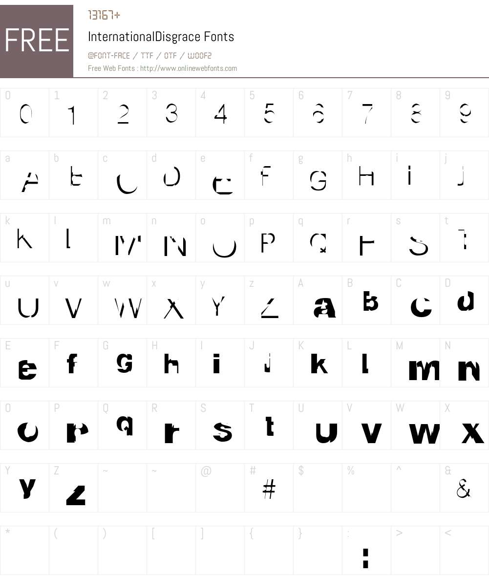 InternationalDisgrace Font Screenshots