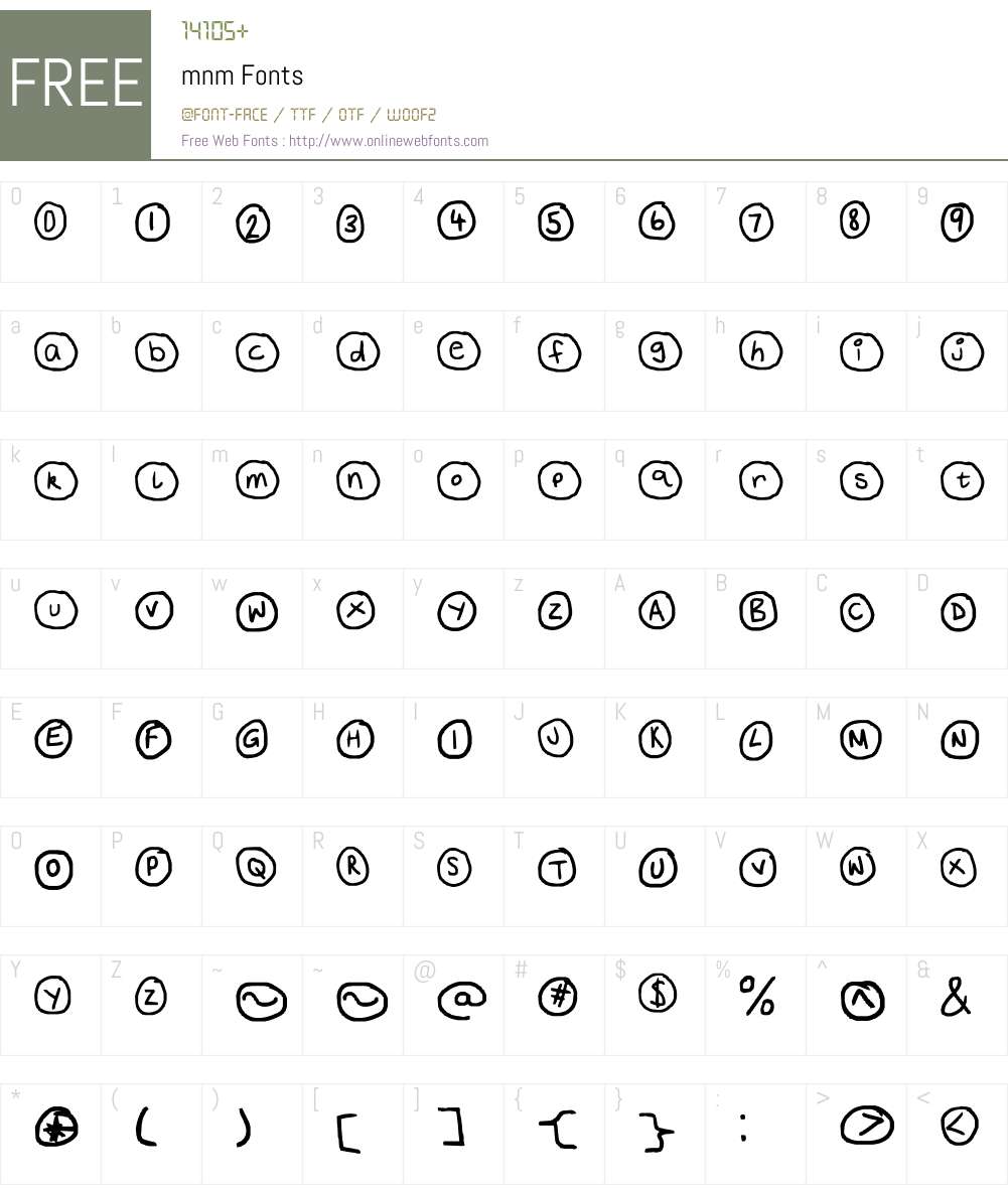 mnm Font Screenshots