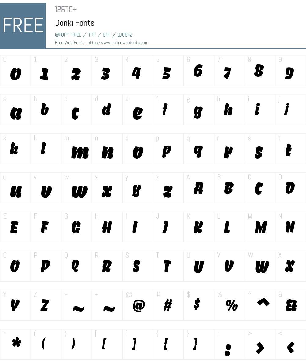Donki Font Screenshots