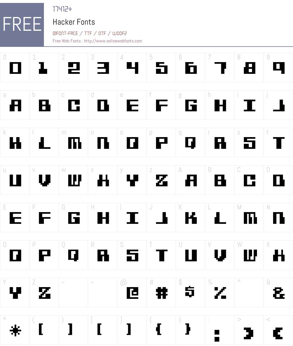 Hacker Font Screenshots