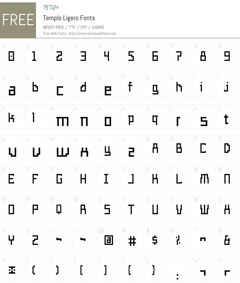 Templo Ligero Font Screenshots