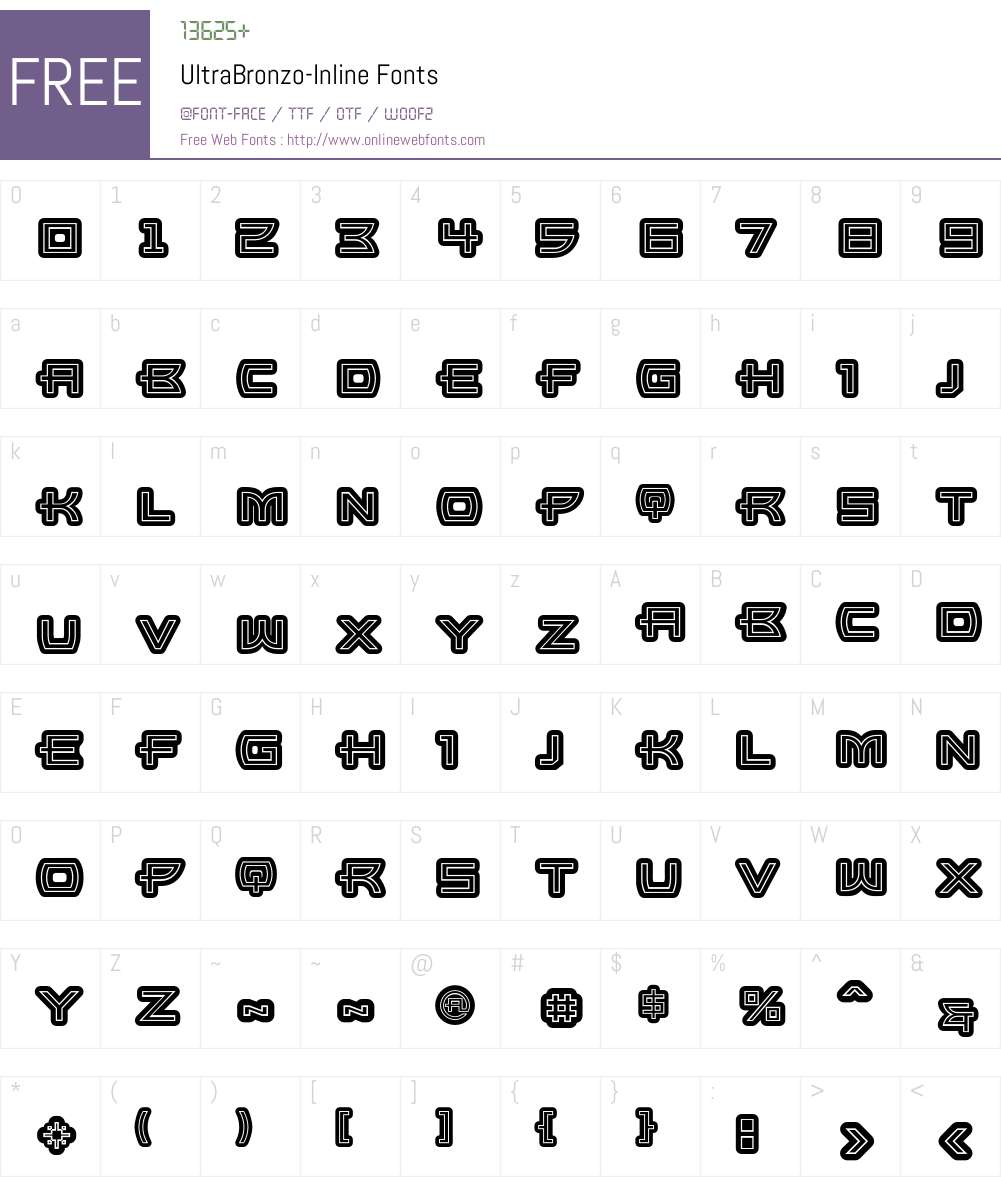 UltraBronzo Font Screenshots