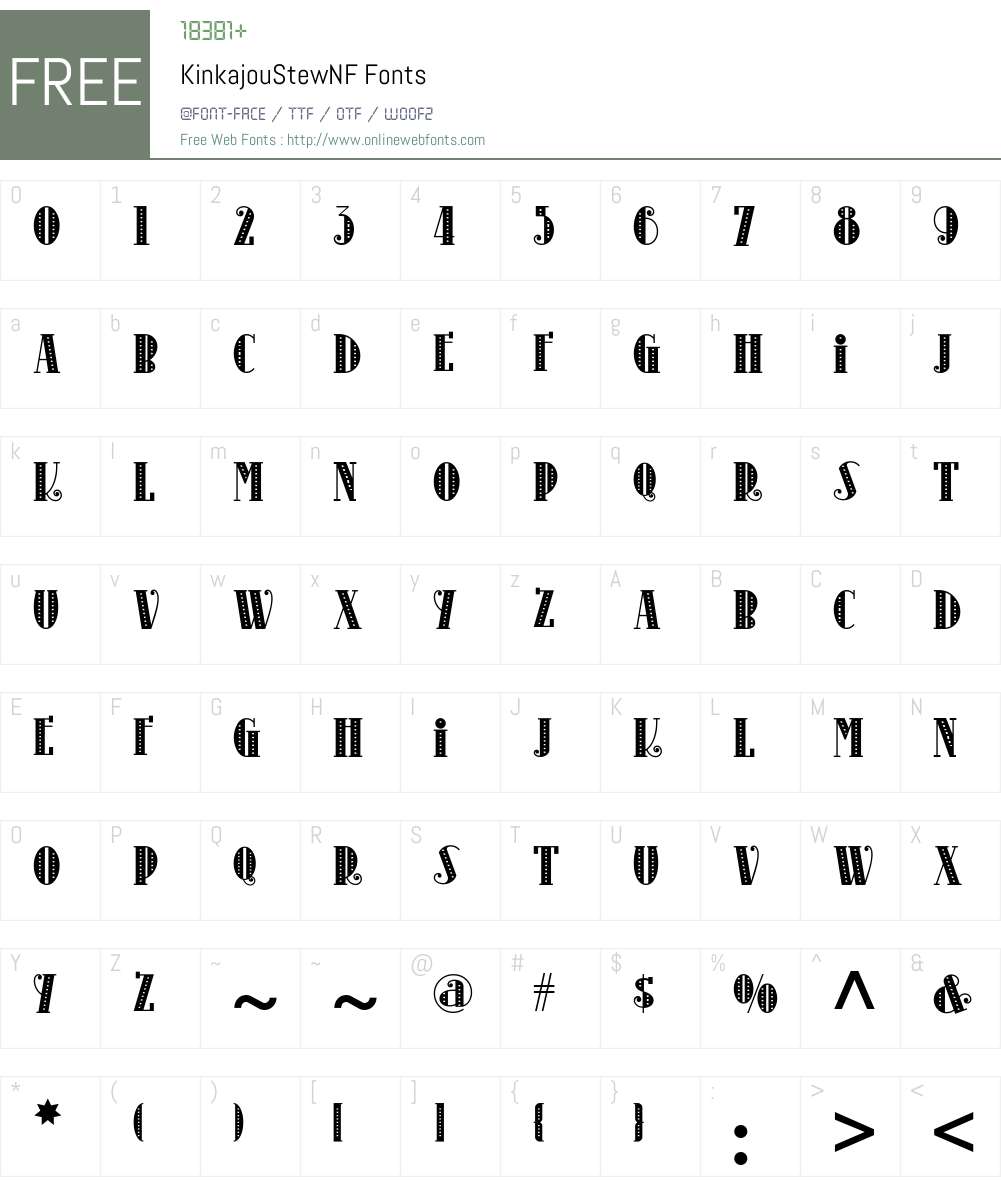 KinkajouStewNF Font Screenshots