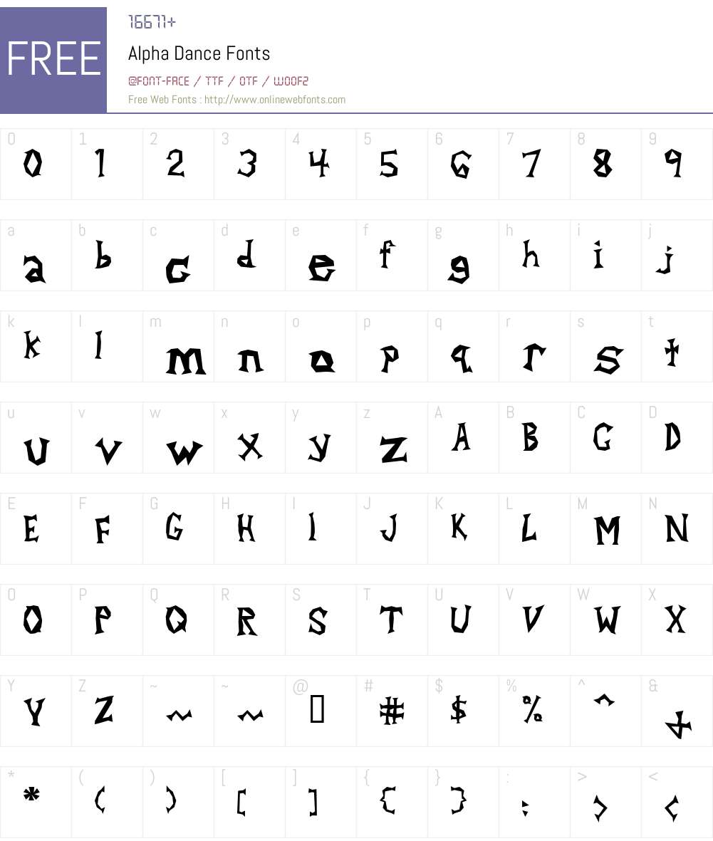 Alpha Dance Font Screenshots