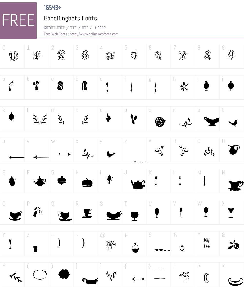BohoDingbats Font Screenshots