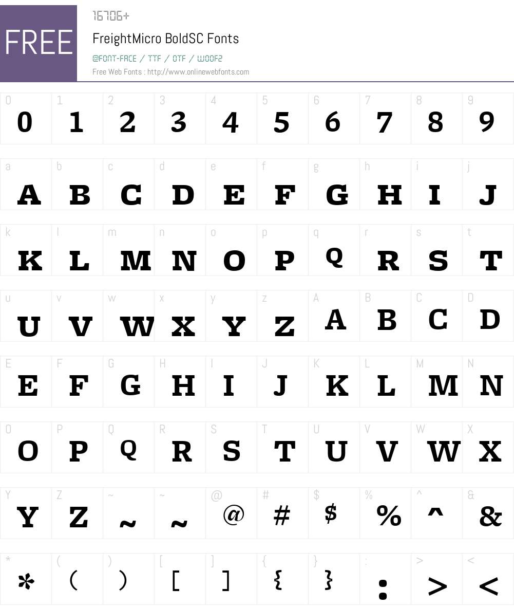 Freight Micro Pro Font Screenshots