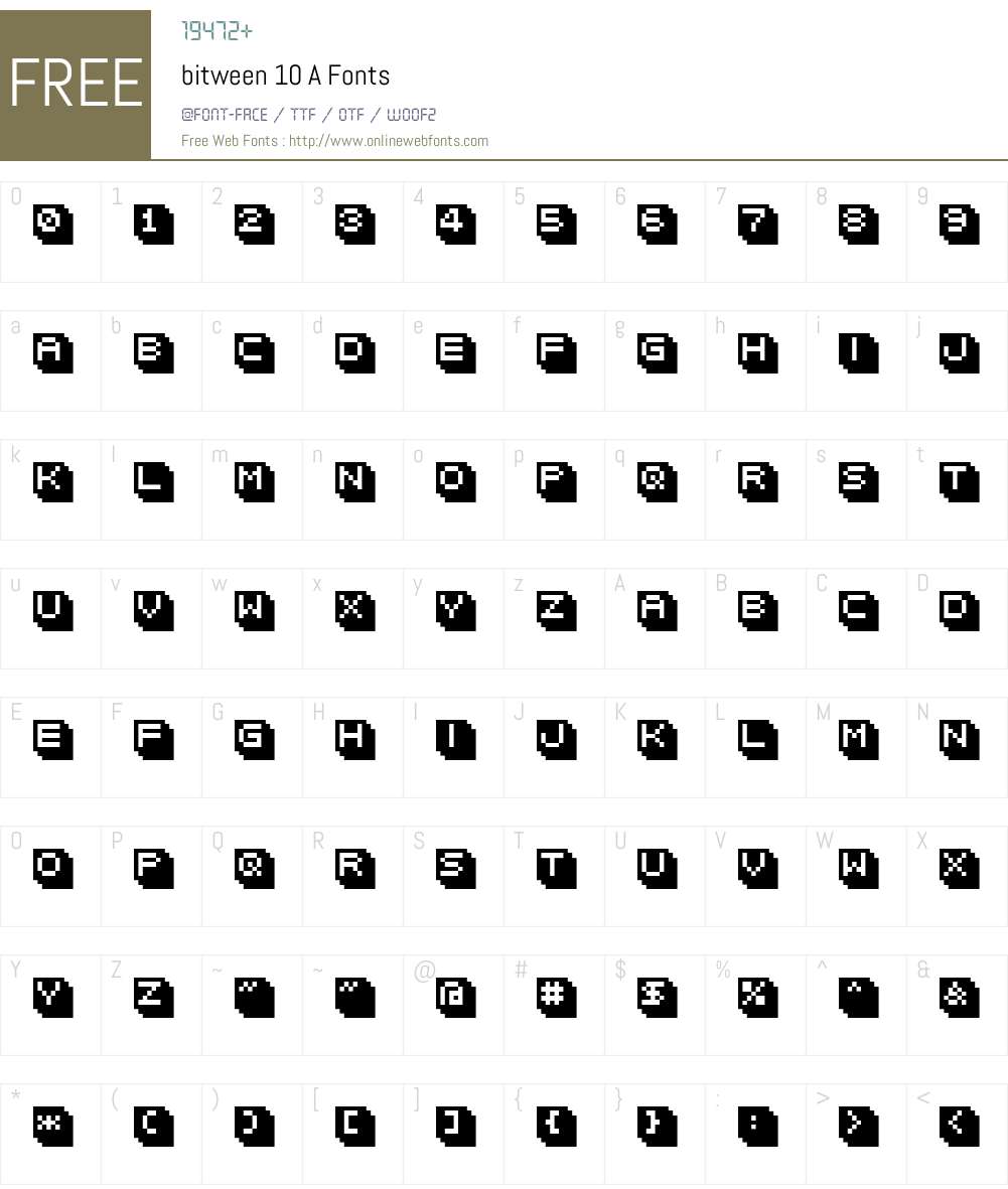 bitween 10 Font Screenshots