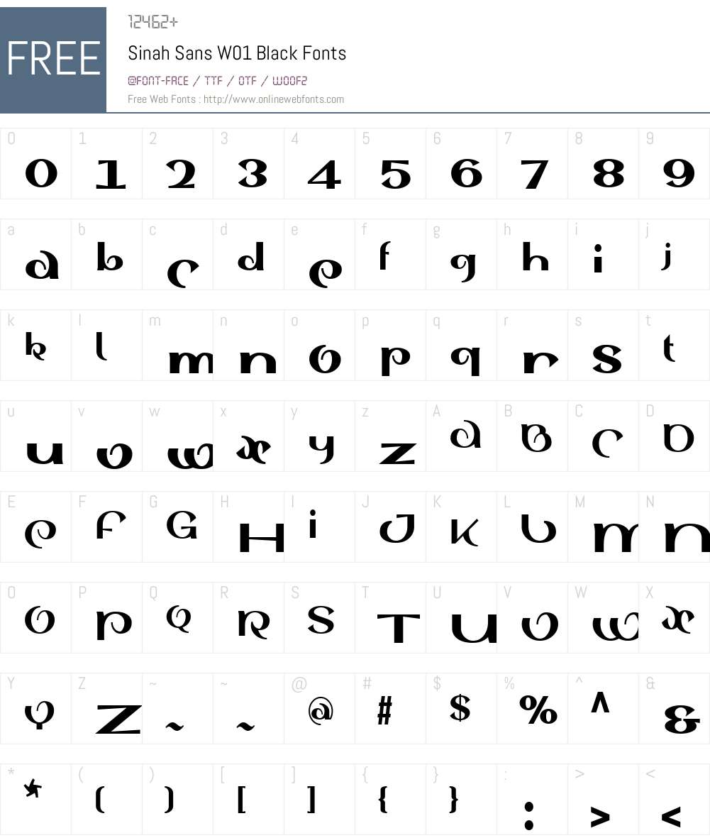 SinahSansW01-Black Font Screenshots