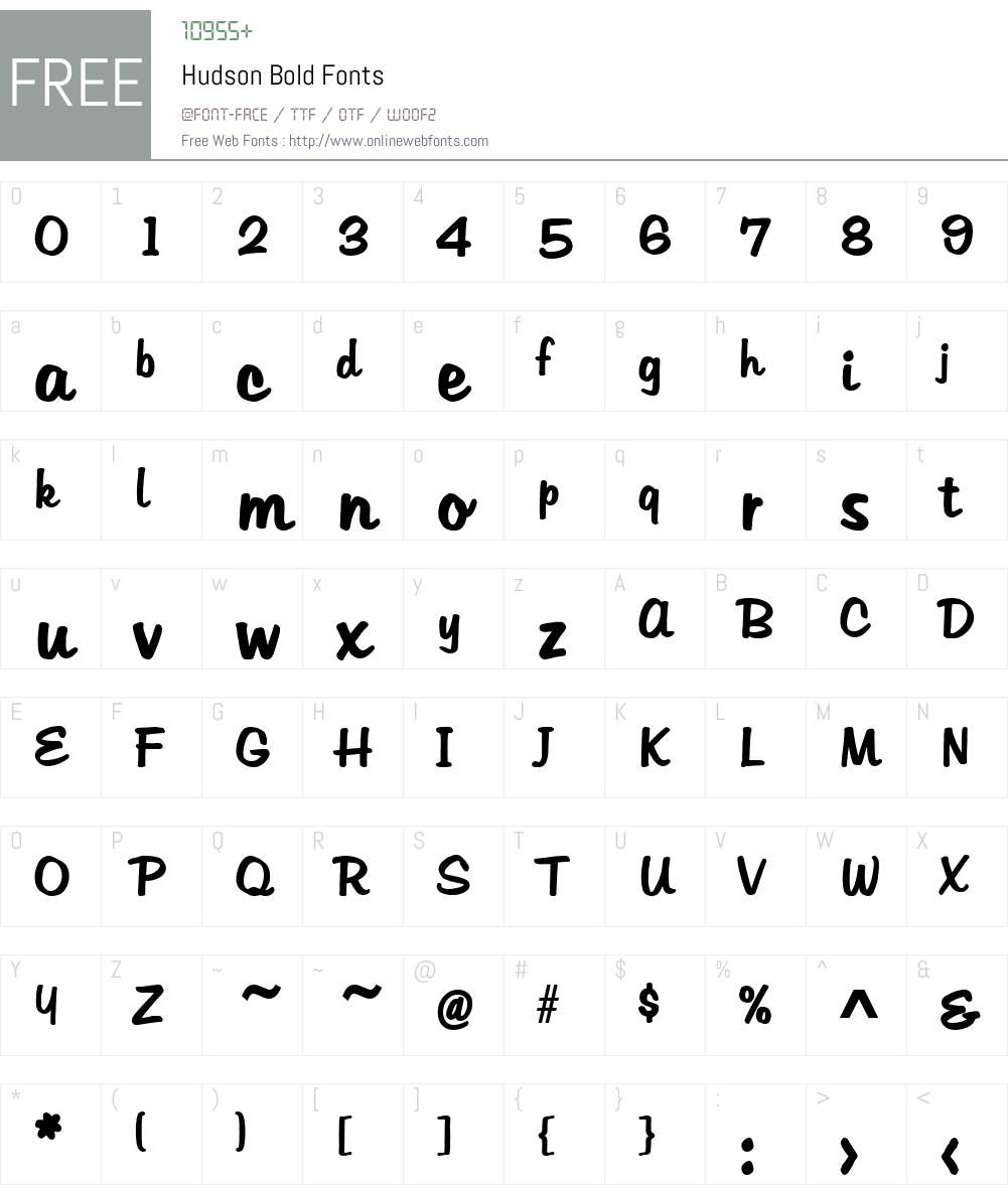 Hudson Font Screenshots