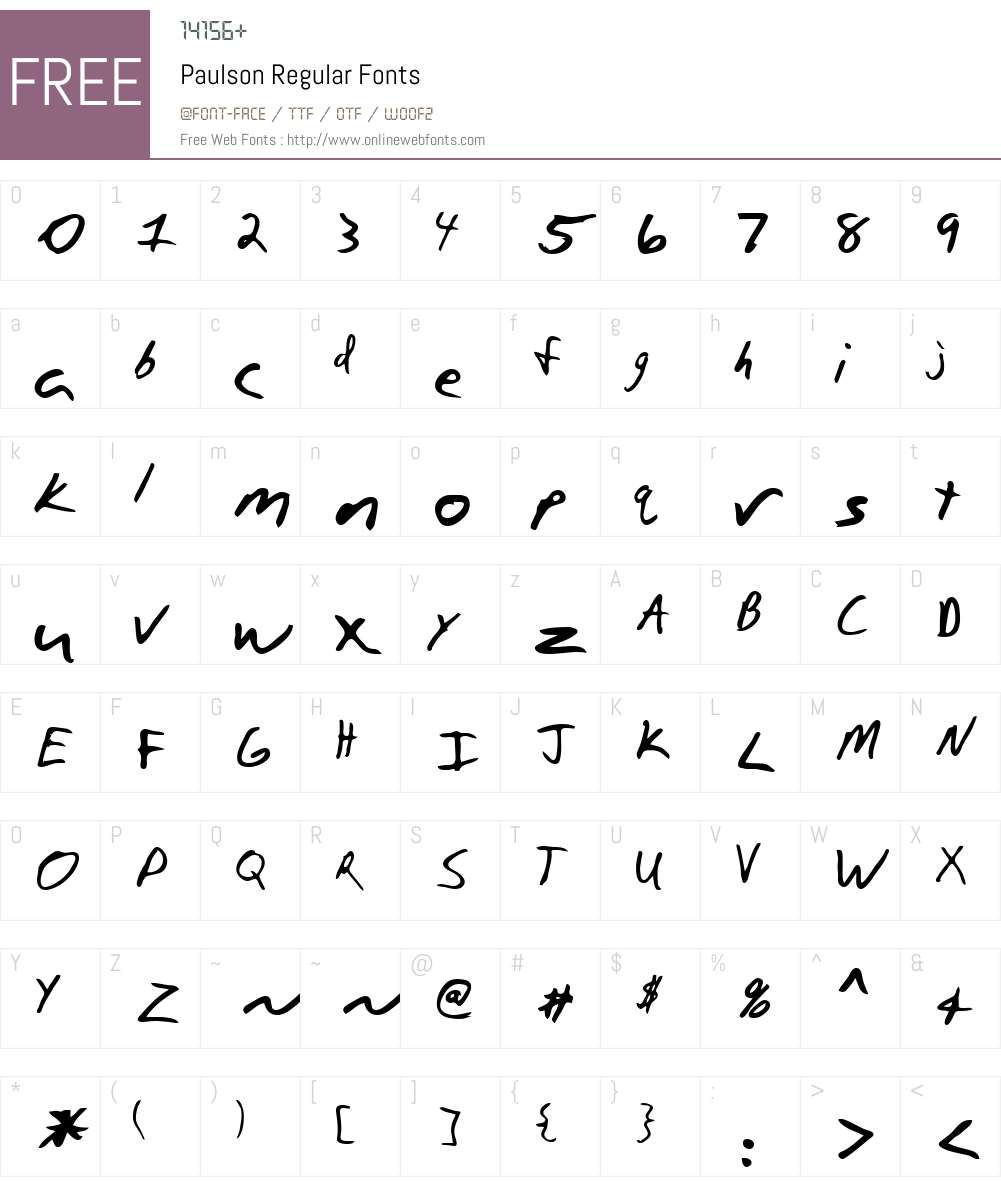 Paulson Font Screenshots