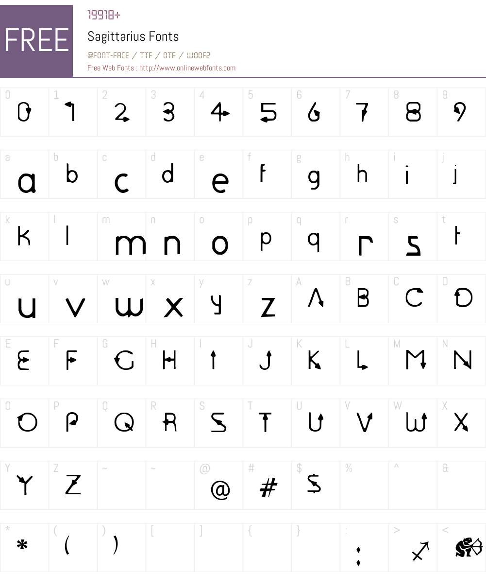 Sagittarius Font Screenshots