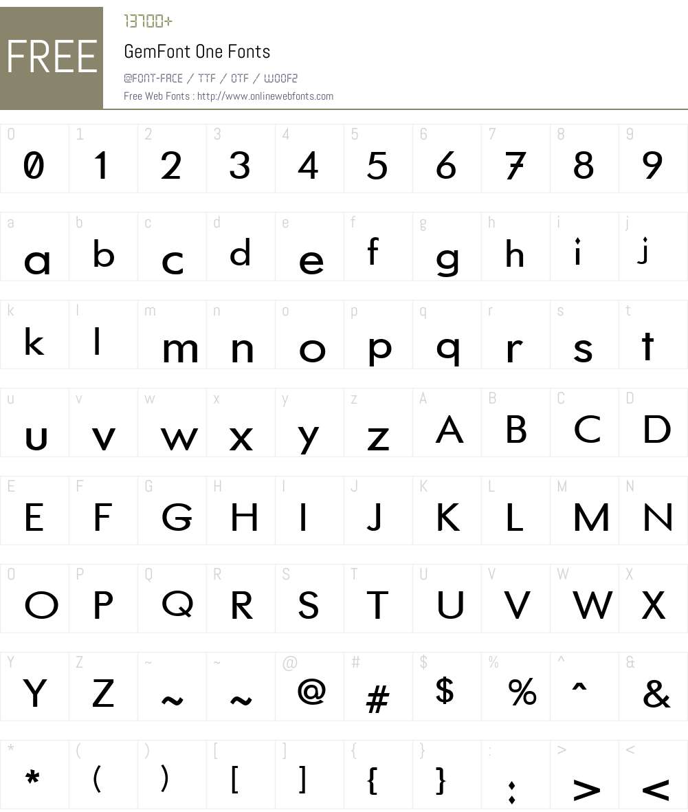 GemFont One Font Screenshots
