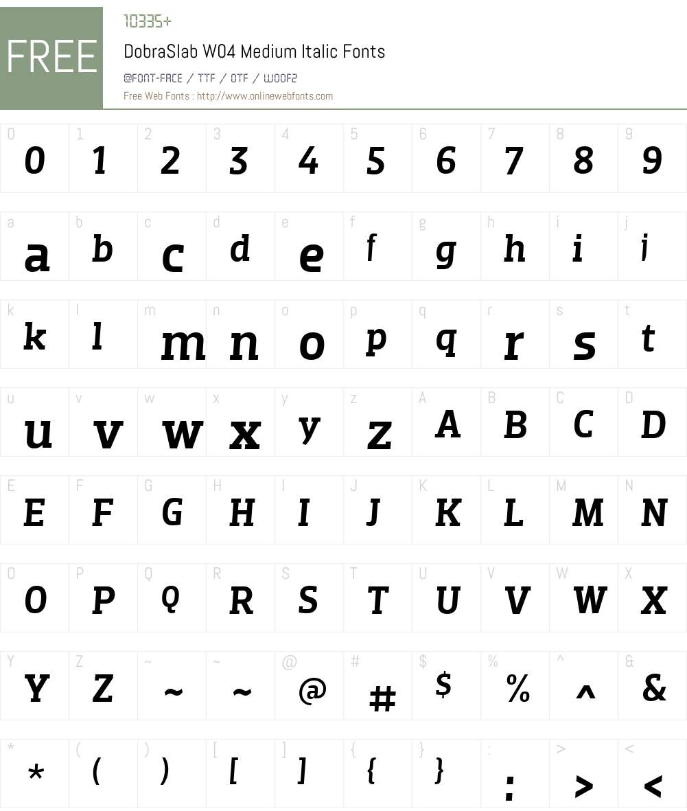 Dobra Slab Font Screenshots