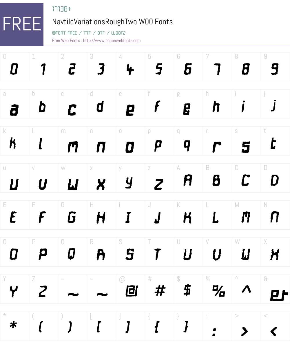 NavtiloVariationsRoughTwo Font Screenshots