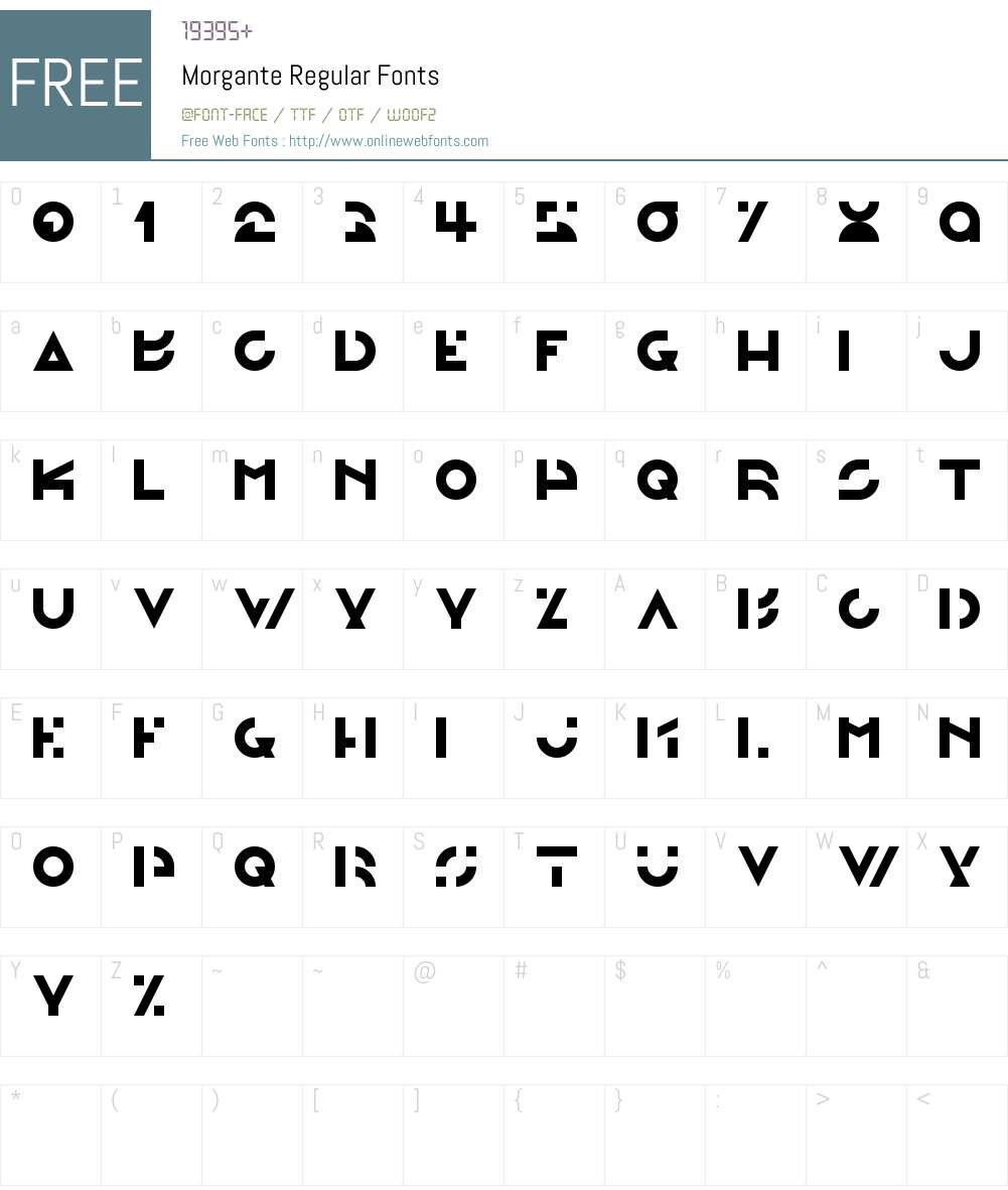 Morgante Font Screenshots