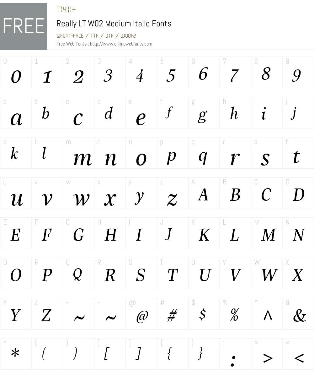 Linotype Really Font Screenshots