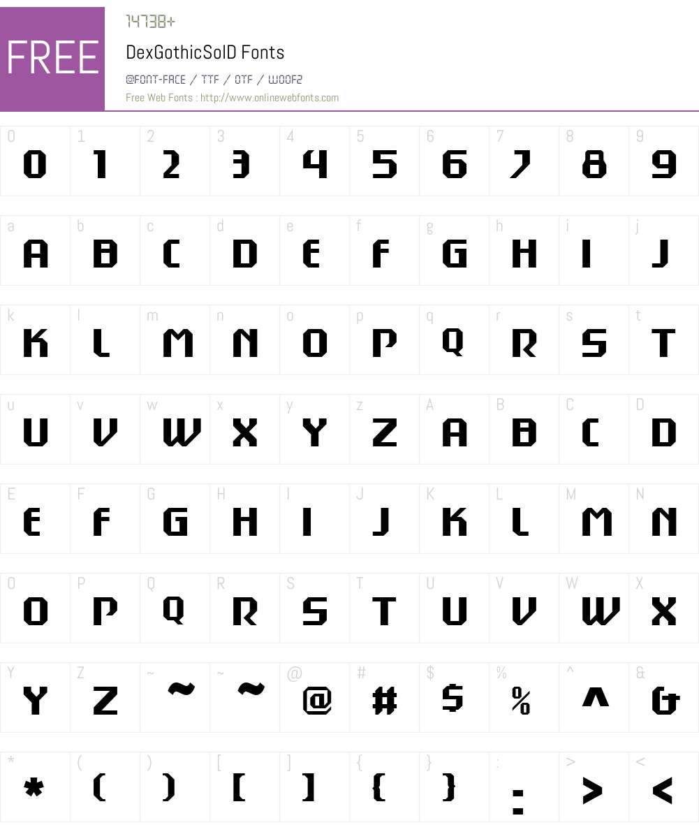 DexGothicSolD Font Screenshots