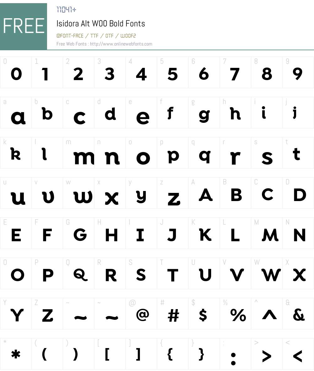 Isidora Font Screenshots