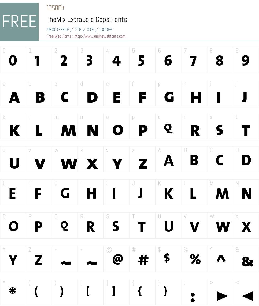 The Mix Extra Bold- Font Screenshots