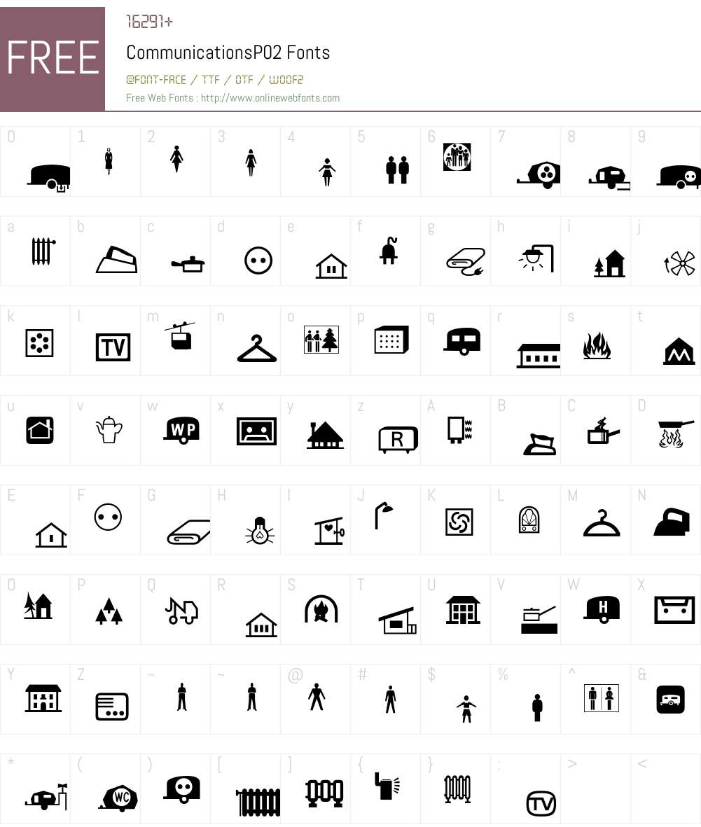 Communications Font Screenshots