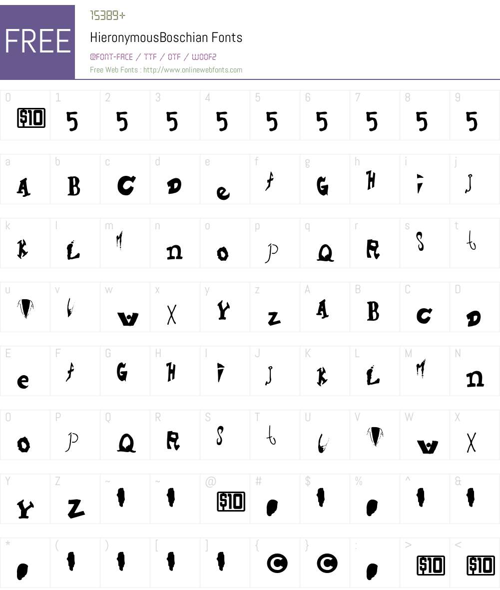 Hieronymous Font Screenshots
