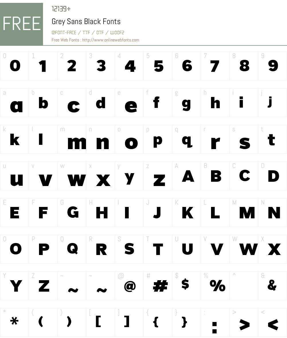 Grey Sans Font Screenshots