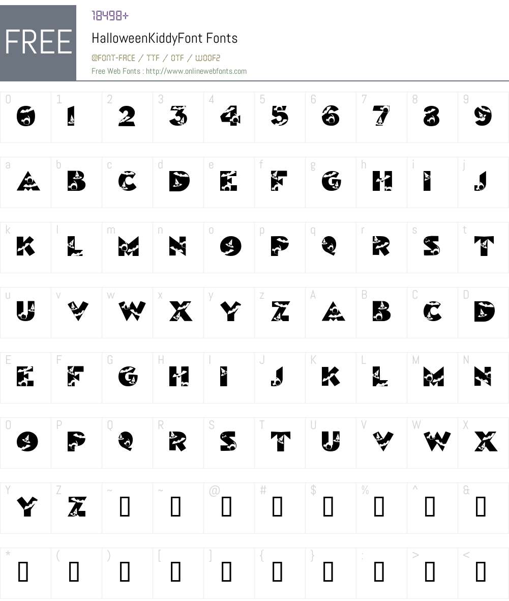 HalloweenKiddyFont Font Screenshots