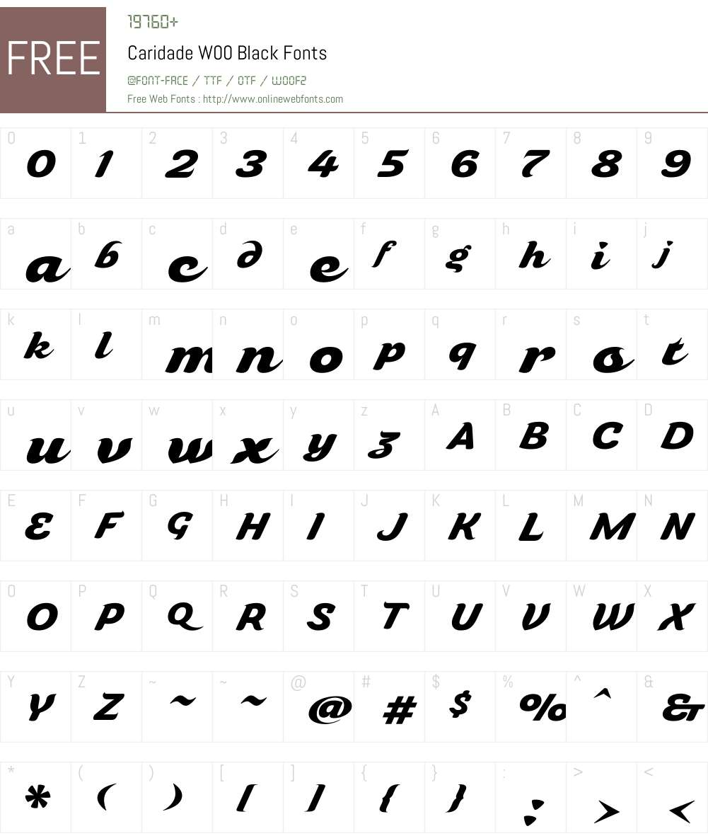 Caridade Black Font Screenshots