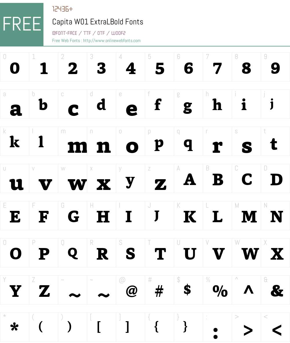 CapitaW01-ExtraLBold Font Screenshots