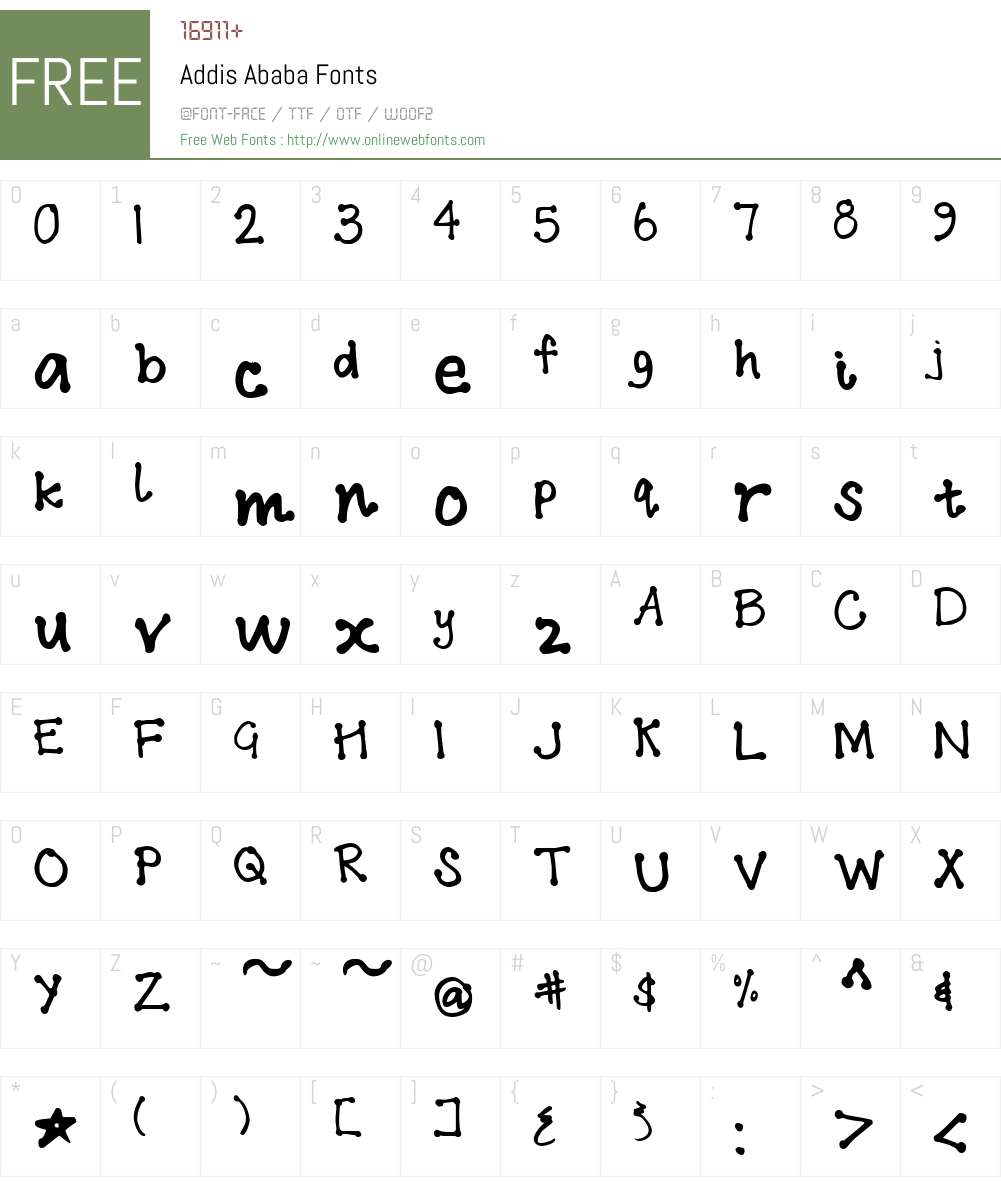 Addis Ababa Font Screenshots