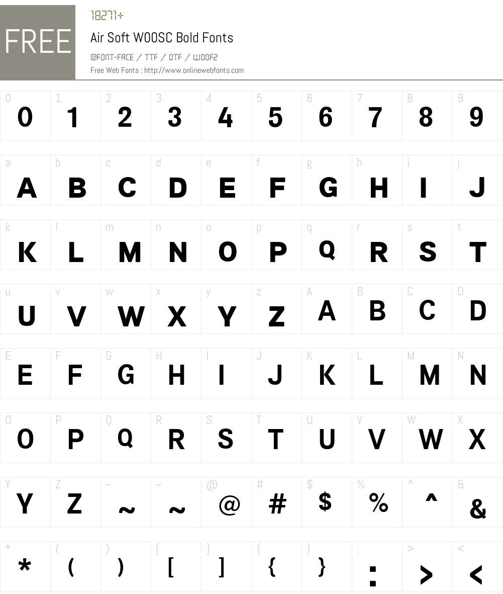 Air Soft Font Screenshots