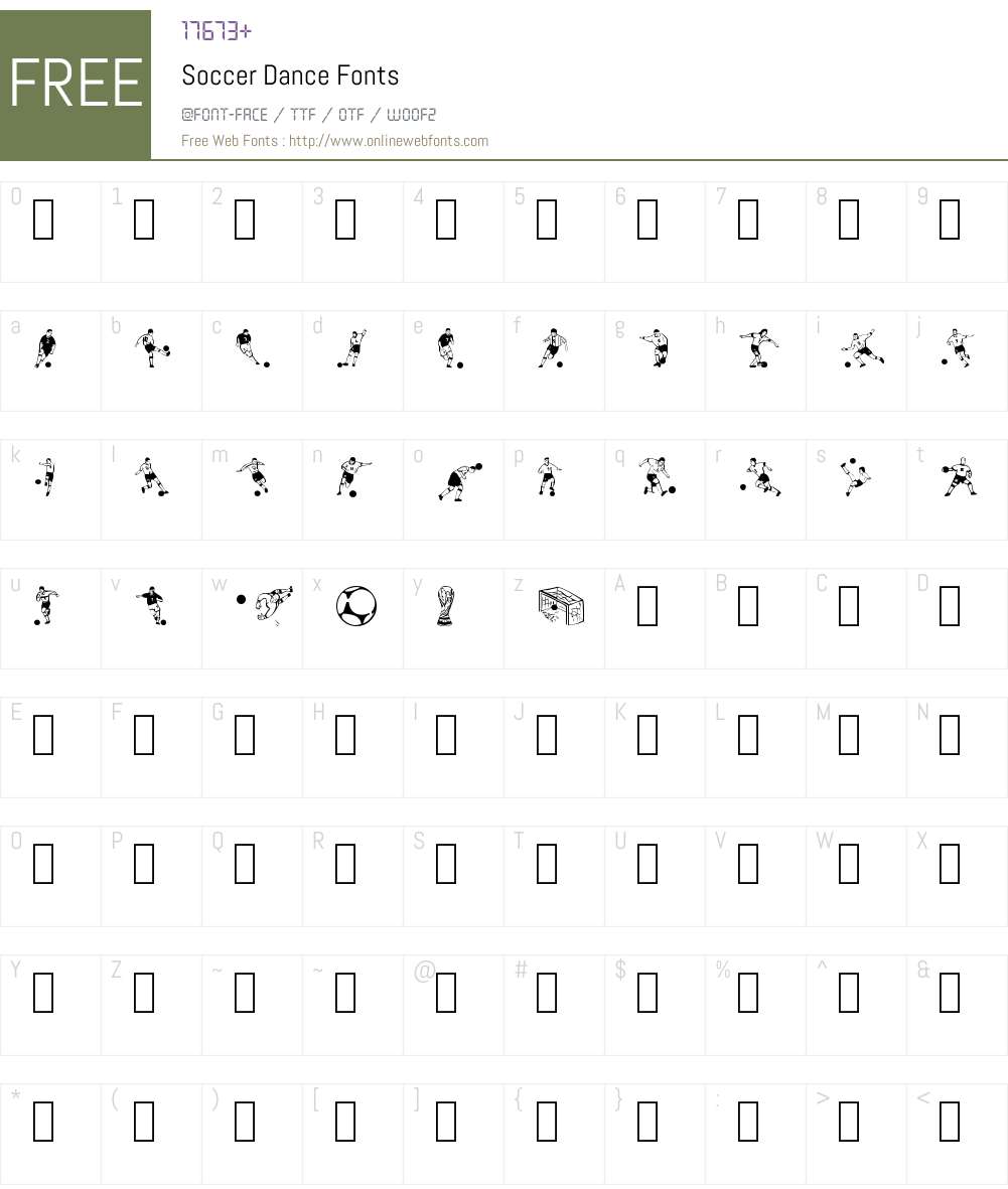 Soccer Dance Font Screenshots