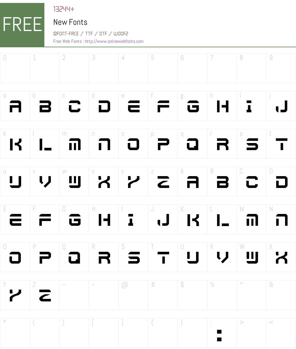 New Font Screenshots