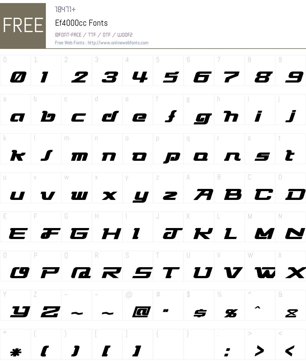 Ef4000cc Font Screenshots