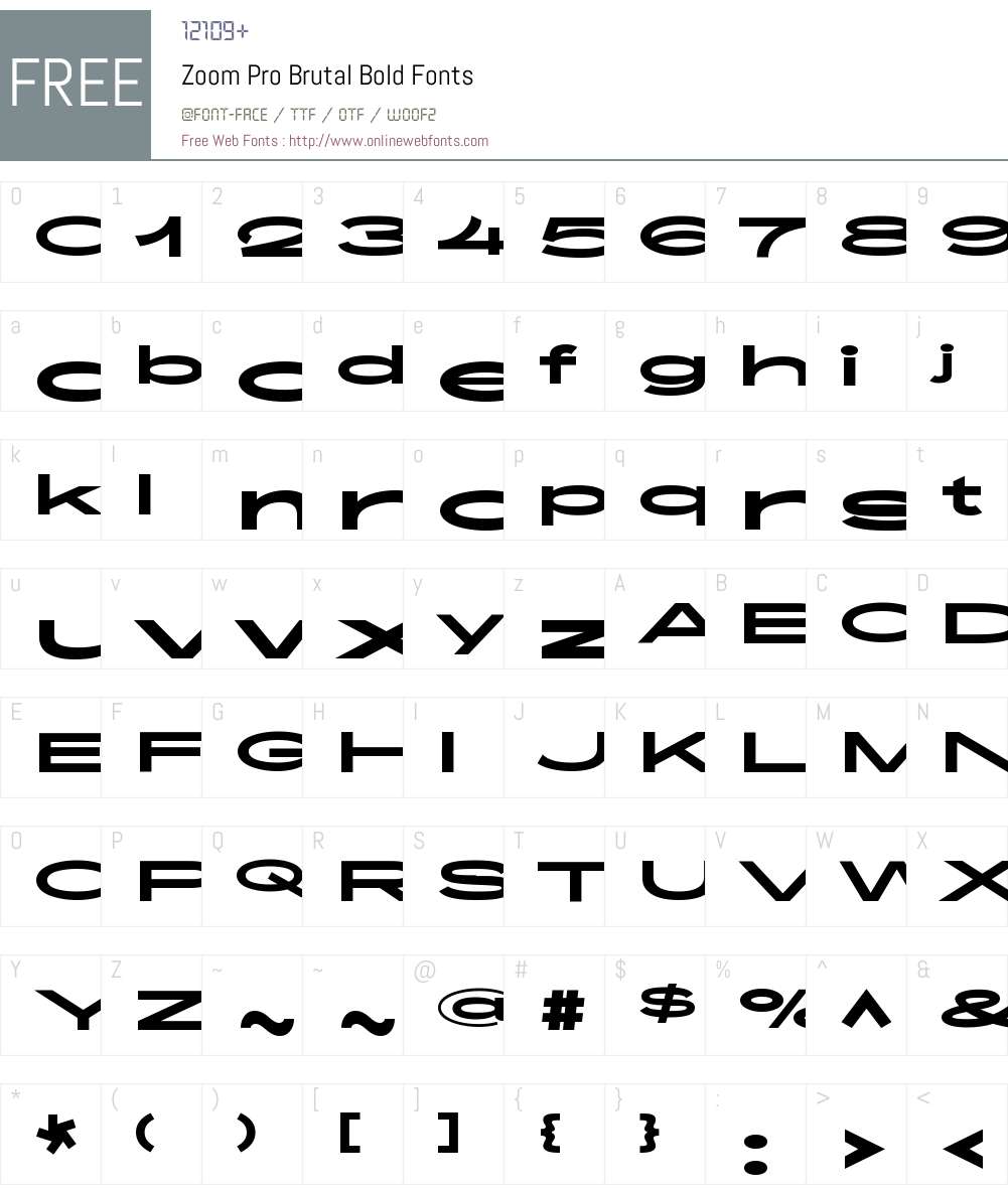 Zoom Pro Brutal Bold 4.000;PS 004.000;hotconv 1.0.88;makeotf.lib2.5.
