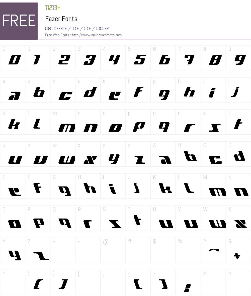 Fazer Font Screenshots