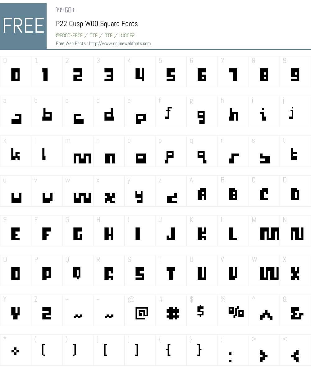 P22 Cusp Font Screenshots