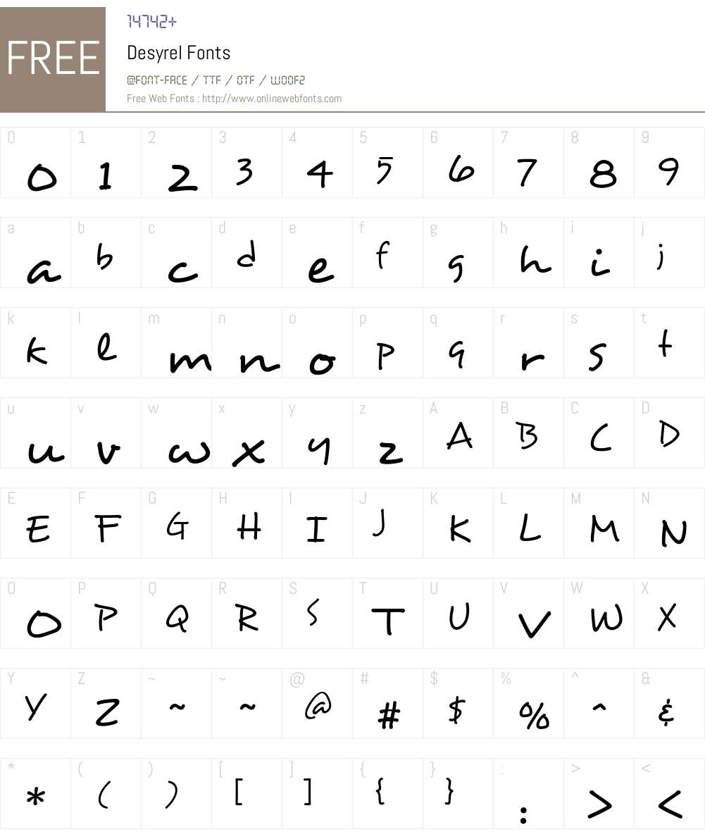 Desyrel Font Screenshots