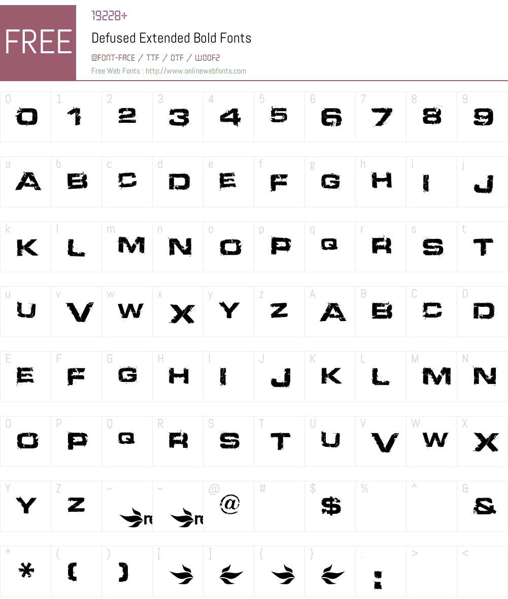 Defused Font Screenshots