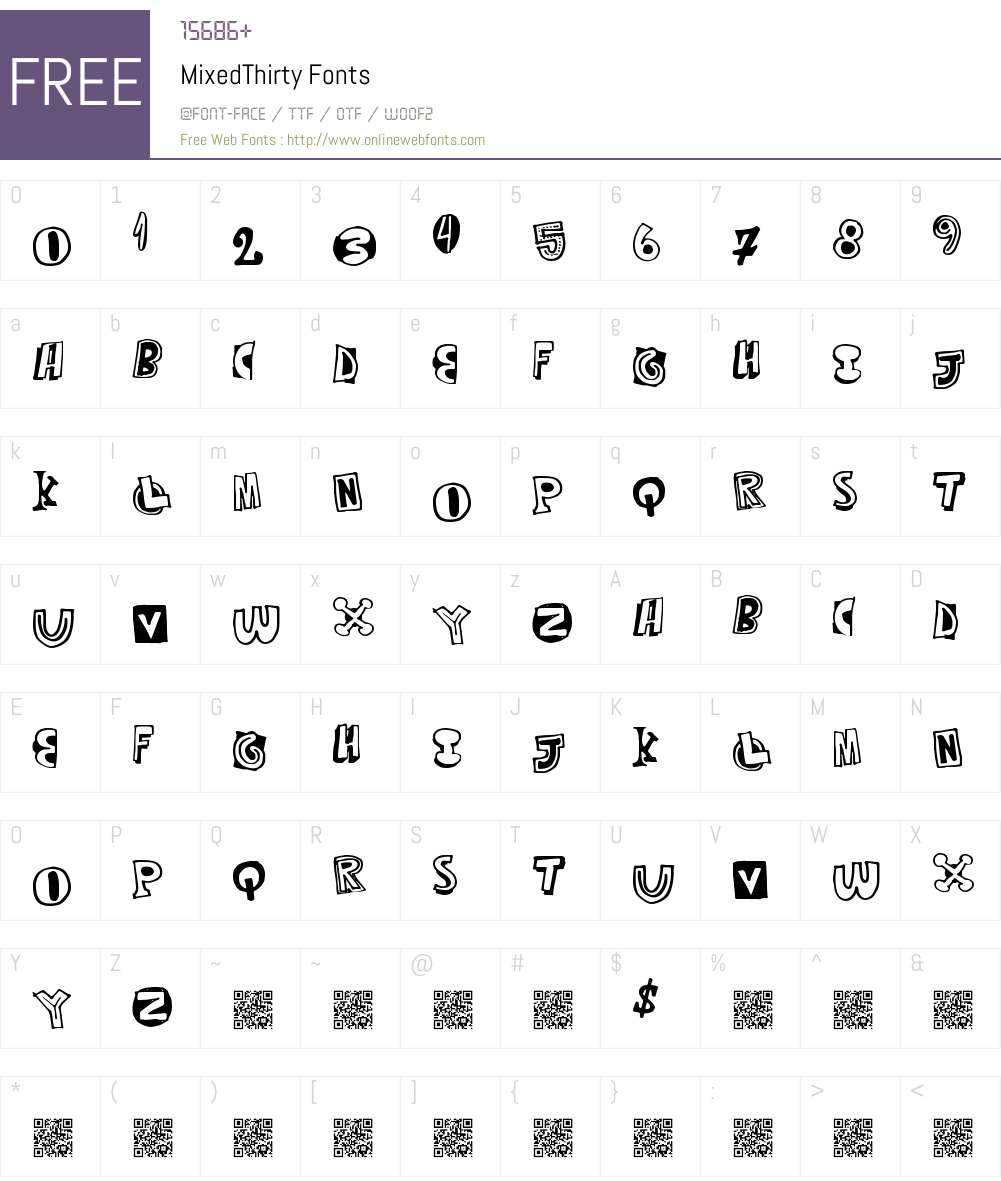 MixedThirty Font Screenshots