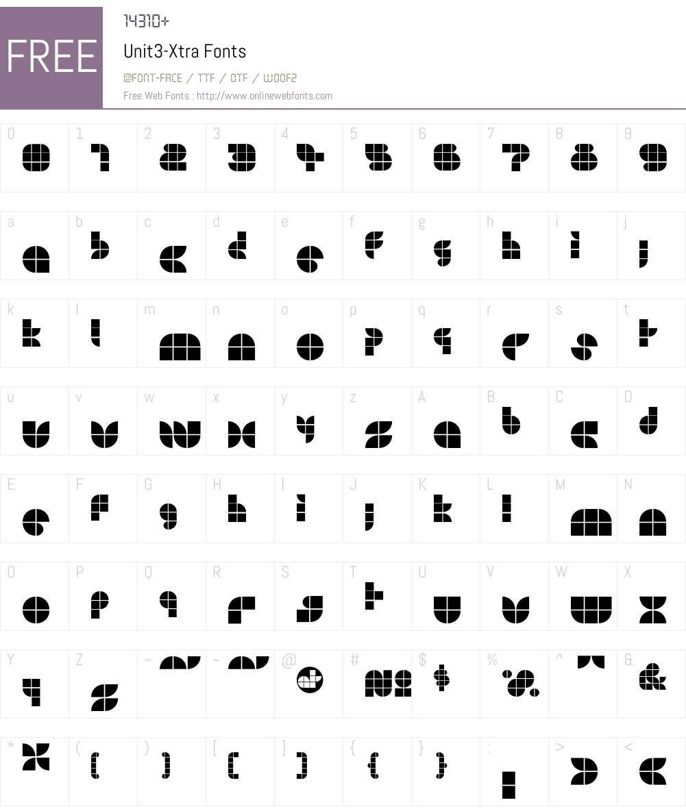 Unit3 Font Screenshots