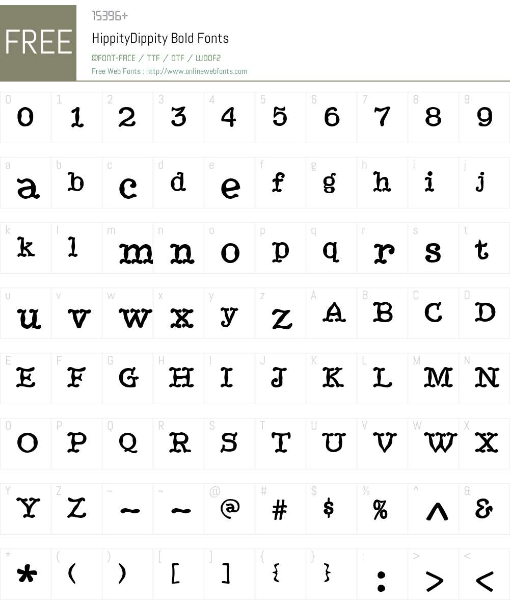HippityDippity Font Screenshots