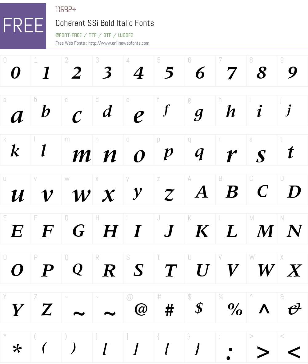 Coherent SSi Font Screenshots