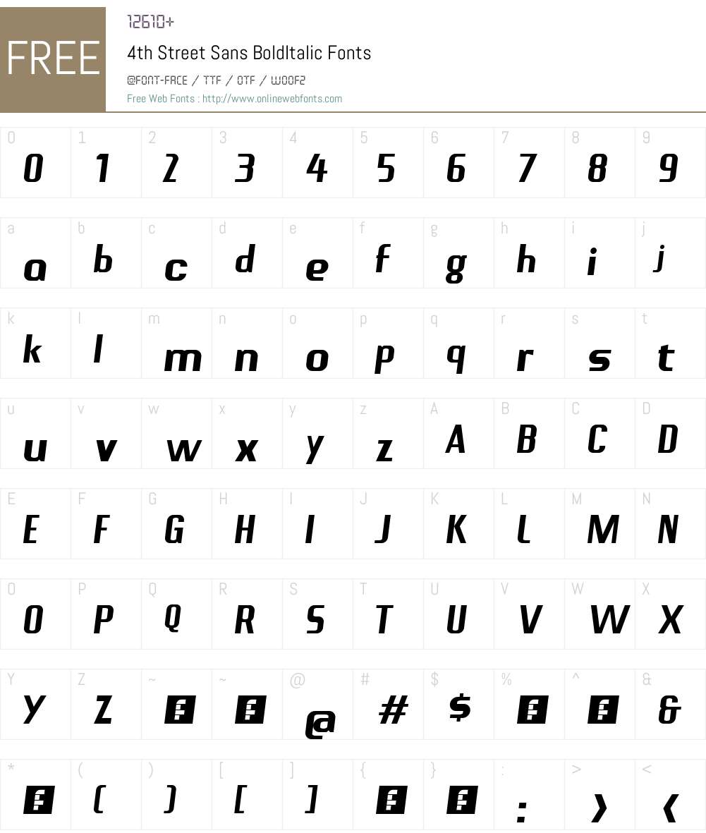 4th Street Sans Font Screenshots