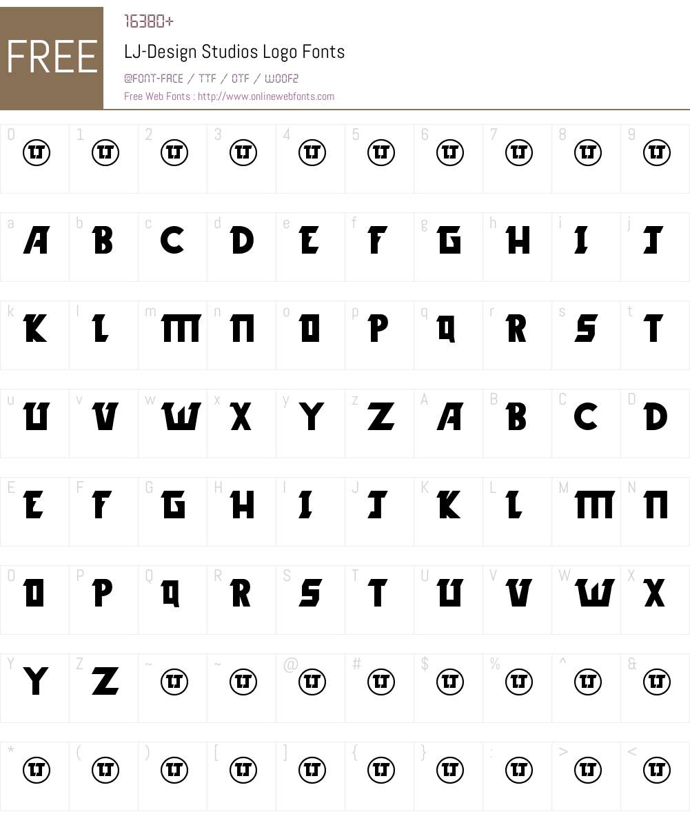 LJ-Design Studios Logo Font Screenshots